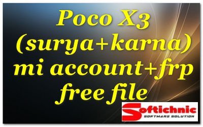 Poco X3 (surya+karna) mi account free file